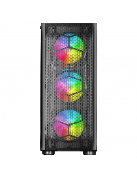 Mars Gaming MC-KX Negro Torre Gaming Premium E-ATX Sistema CPU FREEZER 5 Ventiladores ARGB Ultra-silenciosos Controladora ARGB