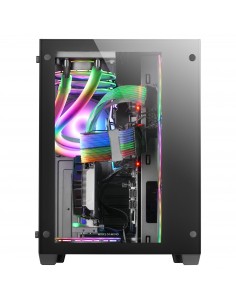 Mars Gaming MCV3 Negro Torre Gaming Custom XXL E-ATX Ventana Cristal Templado Lateral y Frontal Estructura Modular Doble Cámara 2