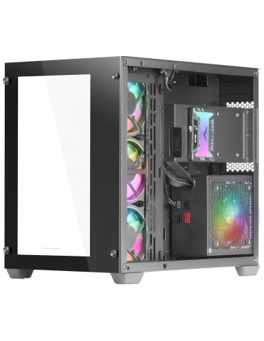 Mars Gaming MCV3 Negro Torre Gaming Custom XXL E-ATX Ventana Cristal Templado Lateral y Frontal Estructura Modular Doble Cámara