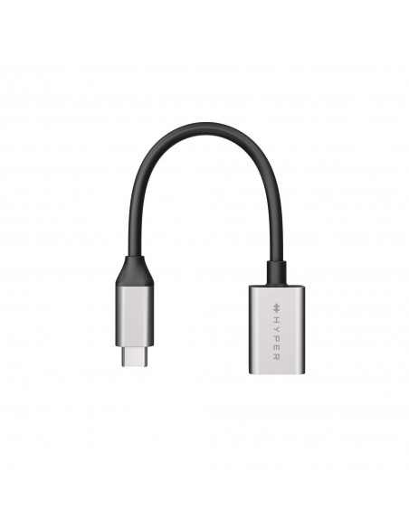 HYPER HD425D-GL cable USB 0,0176 m USB 3.2 Gen 2 (3.1 Gen 2) USB C USB A Negro, Plata