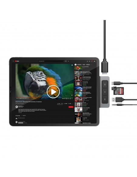 HYPER HD449 base para portátil y replicador de puertos Gris HYPER HD449 base para portátil y replicador de puertos Gris