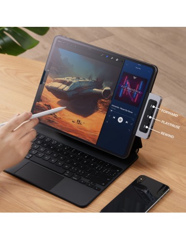 HYPER HD449 base para portátil y replicador de puertos Gris