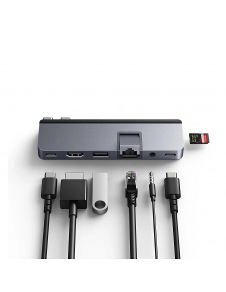 HYPER HD575-GRY-GL base para portátil y replicador de puertos USB 3.2 Gen 1 (3.1 Gen 1) Type-C Gris HYPER HD575-GRY-GL base para portátil y replicador de puertos USB 3.2 Gen 1 (3.1 Gen 1) Type-C Gris