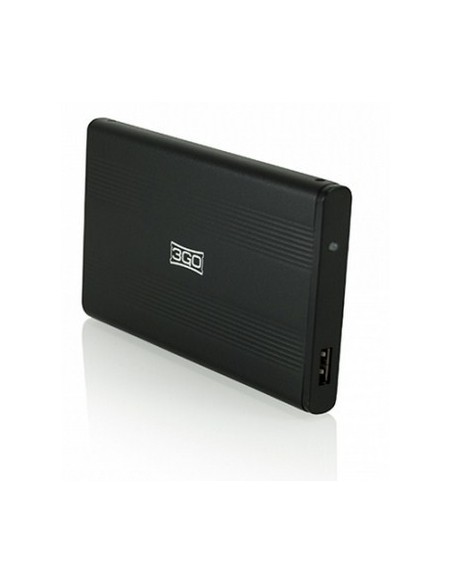 3GO HDD25BK12 caja para disco duro externo Negro 2.5" USB con suministro de corriente