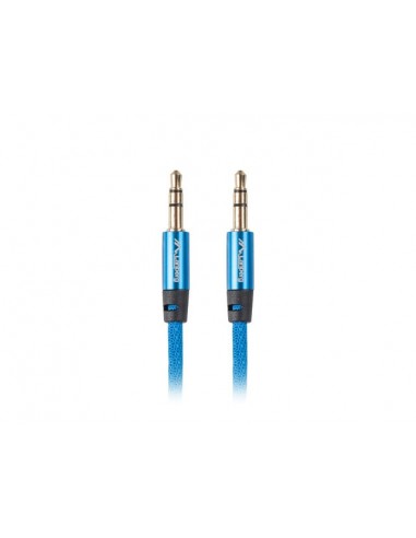 Lanberg CA-MJMJ-10CU-0010-BL cable de audio 1 m 3,5mm Azul