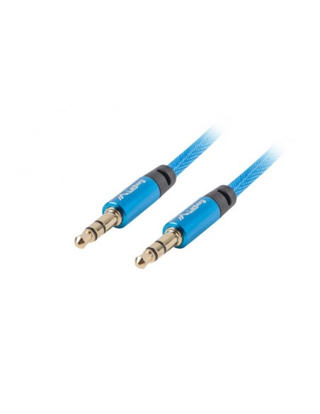 Lanberg CA-MJMJ-10CU-0020-BL cable de audio 2 m 3,5mm Azul