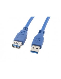 Lanberg CA-US3E-10CC-0018-B cable USB 1,8 m USB A Azul