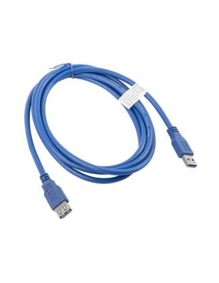 Lanberg CA-US3E-10CC-0018-B cable USB 1,8 m USB A Azul