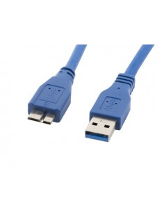 Lanberg CA-US3M-10CC-0005-B cable USB 0,5 m Micro-USB A USB A Azul