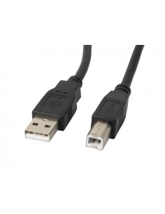 Lanberg CA-USBA-10CC-0030-BK cable USB 3 m USB 2.0 USB B Negro