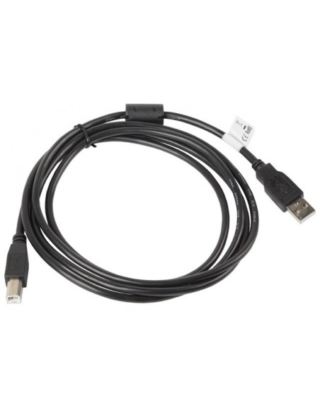 Lanberg CA-USBA-11CC-0018-BK cable USB 1,8 m USB 2.0 USB B Negro