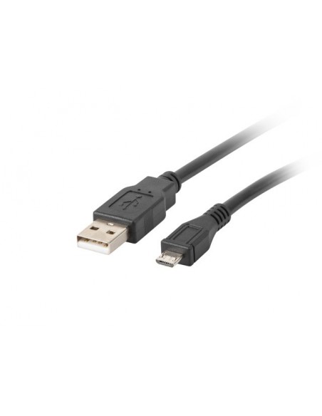 Lanberg CA-USBM-10CC-0003-BK cable USB 0,3 m USB 2.0 Micro-USB B USB A Negro