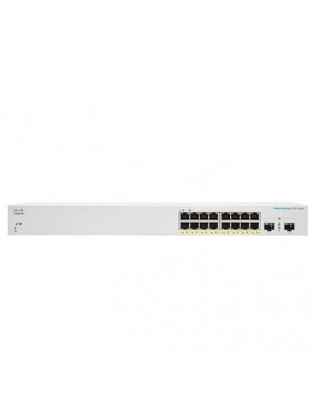 Cisco CBS220-16P-2G Gestionado L2 Gigabit Ethernet (10 100 1000) Energía sobre Ethernet (PoE) Blanco