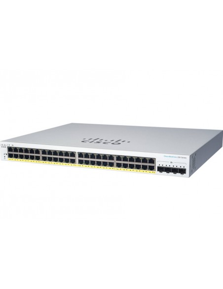 Cisco CBS220-24P-4X Gestionado L2 Gigabit Ethernet (10 100 1000) Energía sobre Ethernet (PoE) Blanco