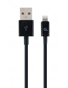 Cablexpert CC-USB2P-AMLM-1M cable de conector Lightning Negro