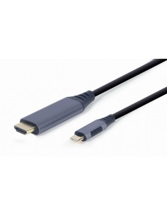 Gembird CC-USB3C-HDMI-01-6 adaptador de cable de vídeo 1,8 m USB Tipo C HDMI tipo A (Estándar) Negro, Gris