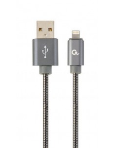 Cablexpert CC-USB2S-AMLM-1M-BG cable de conector Lightning 8 m Gris