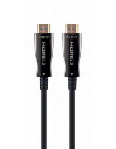 Gembird CCBP-HDMI-AOC-20M-02 cable HDMI HDMI tipo A (Estándar) Negro