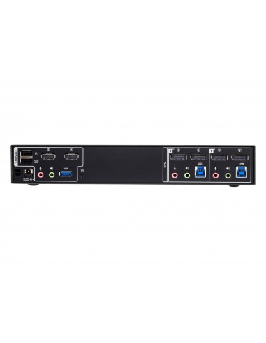 ATEN Matriz de vídeo en formato compacto KVM DisplayPort 4K dual display de 2 puertos con Boundless Switching