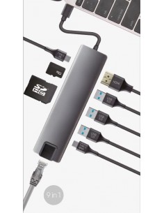 CoolBox HUB USB-C miniDOCK 9 en 1 2