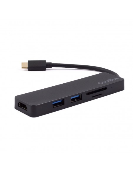 CoolBox miniDock USB-C Lite 2 USB 3.2 Gen 1 (3.1 Gen 1) Type-C Negro