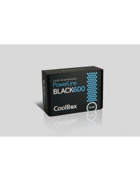 CoolBox Powerline Black 600 unidad de fuente de alimentación 600 W 20+4 pin ATX ATX Negro