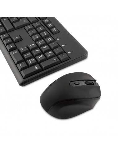 CoolBox COO-KTR-02W teclado Ratón incluido RF inalámbrico QWERTY Español Negro