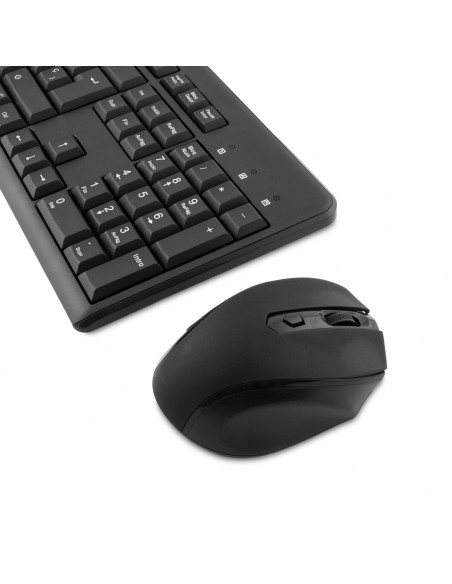 CoolBox COO-KTR-02W teclado Ratón incluido RF inalámbrico QWERTY Español Negro