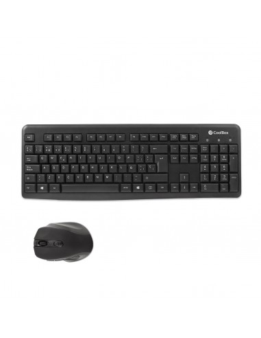 CoolBox COO-KTR-02W teclado Ratón incluido RF inalámbrico QWERTY Español Negro