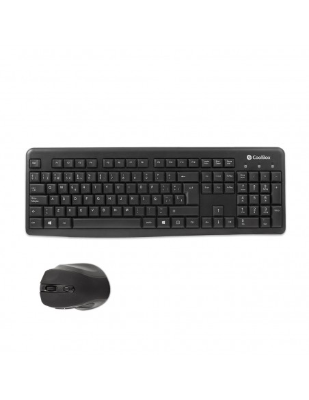 CoolBox COO-KTR-02W teclado Ratón incluido RF inalámbrico QWERTY Español Negro