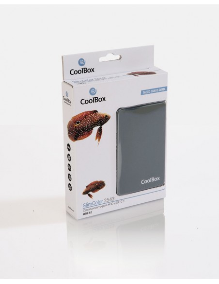 CoolBox SlimColor 2543 Carcasa de disco duro SSD Gris 2.5"