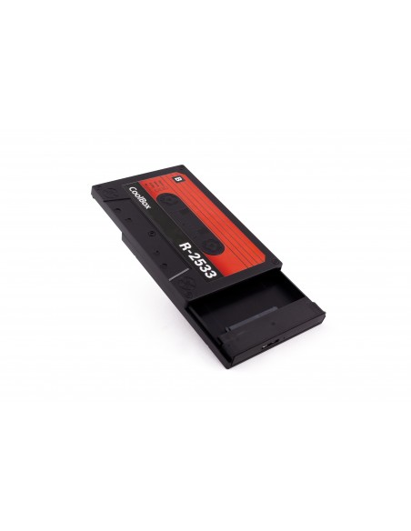 CoolBox SlimChase R-2533 Carcasa de disco duro SSD Negro, Rojo 2.5"