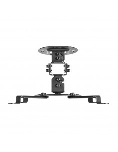 AISENS Soporte Universal Giratorio, Inclinable de Techo para Proyector 13.5Kg, Negro