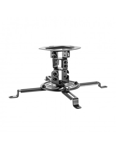 AISENS Soporte Universal Giratorio, Inclinable de Techo para Proyector 13.5Kg, Negro