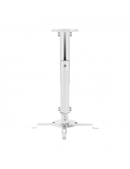 AISENS Soporte Universal Giratorio, Inclinable y Extensible de Techo para Proyector 13.5Kg, Blanco