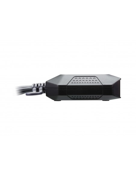 ATEN Switch KVM USB 4K HDMI de 2 puertos con cable con selector de puerto remoto