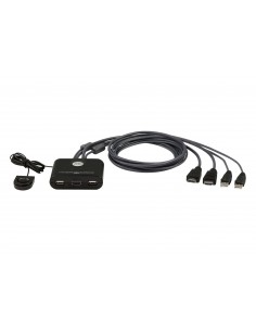 ATEN Switch KVM USB FHD HDMI de 2 puertos en formato cable