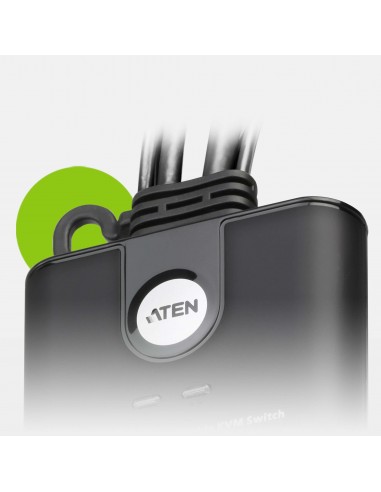 ATEN Switch KVM USB FHD HDMI de 2 puertos en formato cable