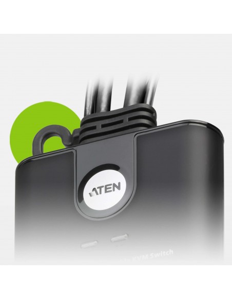 ATEN Switch KVM USB FHD HDMI de 2 puertos en formato cable