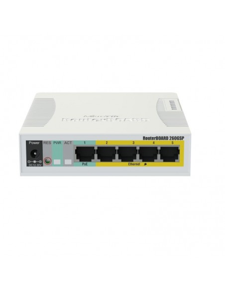 Mikrotik CSS106-1G-4P-1S switch Gigabit Ethernet (10 100 1000) Energía sobre Ethernet (PoE) Blanco