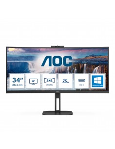 AOC V5 CU34V5CW LED display 86,4 cm (34") 3440 x 1440 Pixeles Wide Quad HD Negro