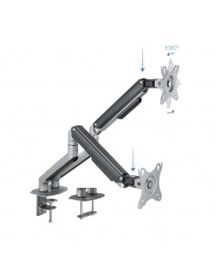 TooQ DB4132TNR-G soporte para monitor 81,3 cm (32") Negro Escritorio 2