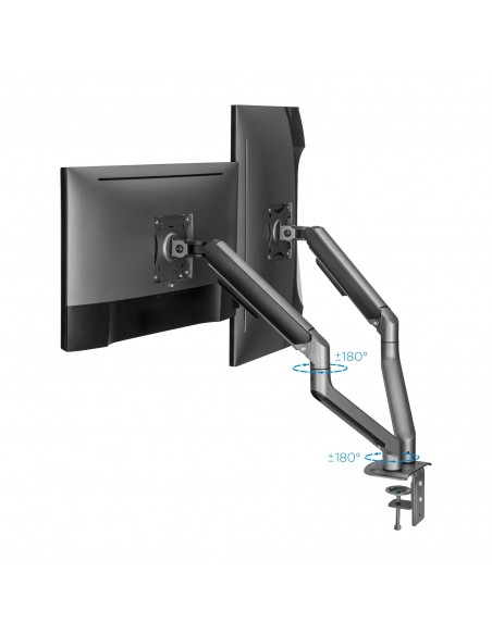 TooQ DB4132TNR-G soporte para monitor 81,3 cm (32") Negro Escritorio