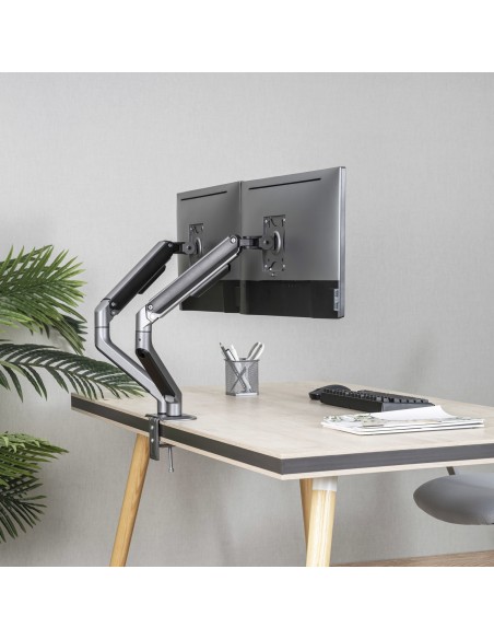 TooQ DB4132TNR-G soporte para monitor 81,3 cm (32") Negro Escritorio