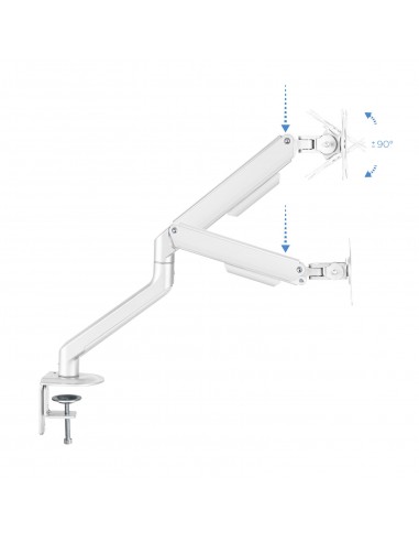 TooQ DB4032TNR-W soporte para monitor 81,3 cm (32") Blanco Escritorio