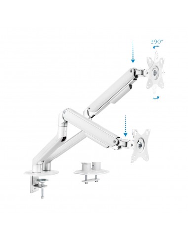 TooQ DB4132TNR-W soporte para monitor 81,3 cm (32") Blanco Escritorio