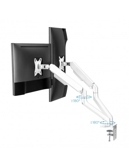 TooQ DB4132TNR-W soporte para monitor 81,3 cm (32") Blanco Escritorio