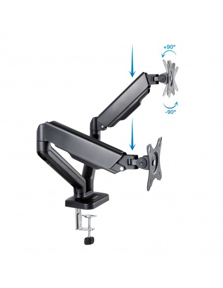 TooQ Soporte de Mesa para 2 Pantallas 17"-32", Negro TooQ Soporte de Mesa para 2 Pantallas 17"-32", Negro
