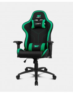 DRIFT DR110BG silla para videojuegos Butaca para jugar Asiento acolchado Negro, Verde