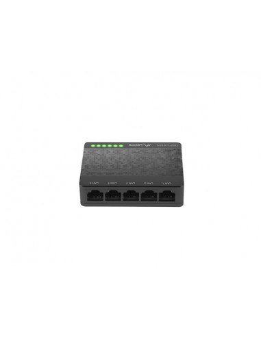 Lanberg DSP1-0105 switch No administrado Fast Ethernet (10 100) Negro